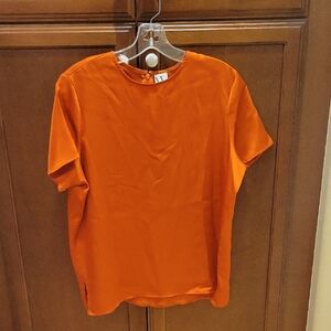 Worthington Orange Blouse Vibrant Top